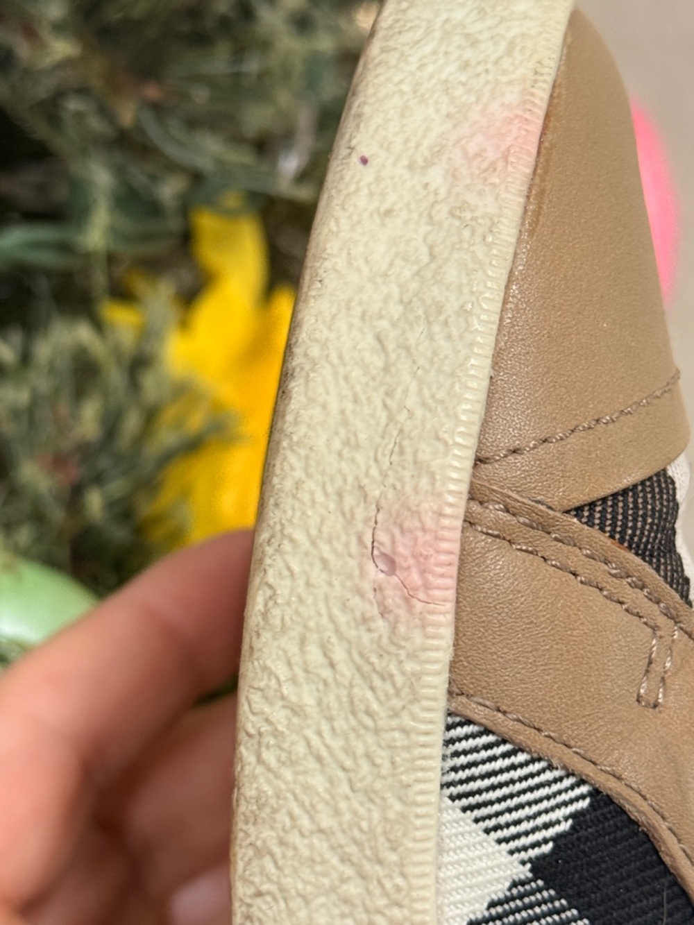Burberry Tan Plaid Low-Top Sneakers - Picture 8 of 8